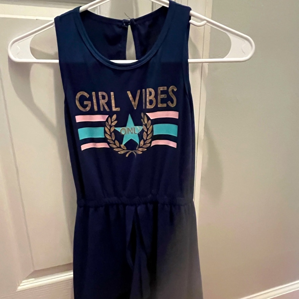This is a “Girl Vibes” ROMPER. Very nice for a 6/7 yr old!